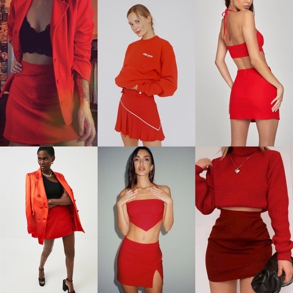 Vintage Dresses & Skirts - Vintage 90s Red Athletic Skort Set - S